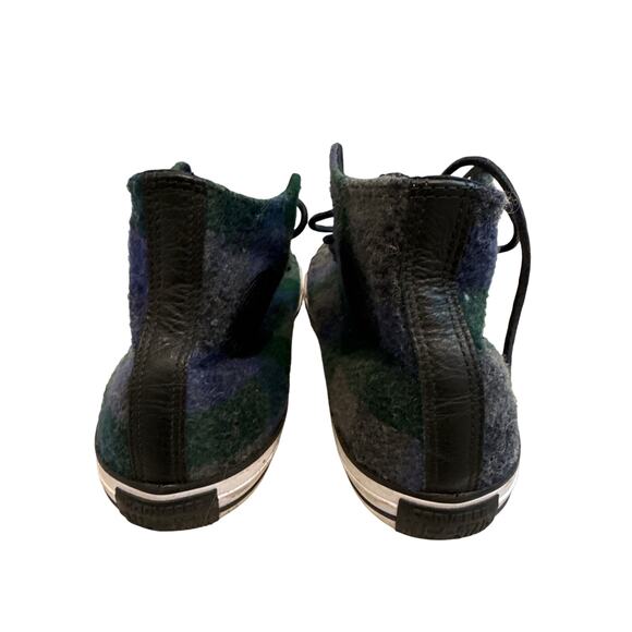 Converse Chuck Taylor All Star Woolrich Hi Sneakers Black Thunder Plaid, 10.5 - Picture 4 of 11